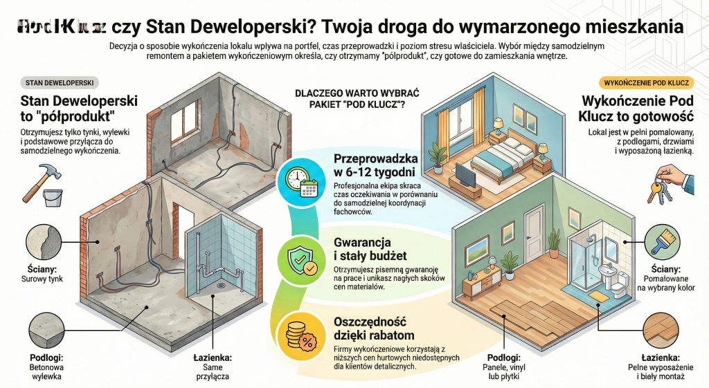 Czy warto zdecydować się na wykończenie mieszkania pod klucz?